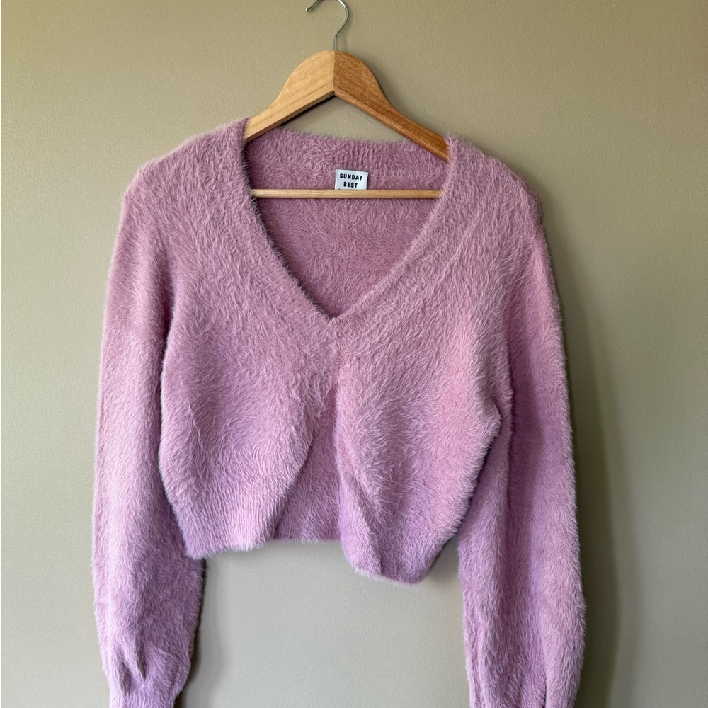 Sunday Best Soft Pink V-Neck Sweater